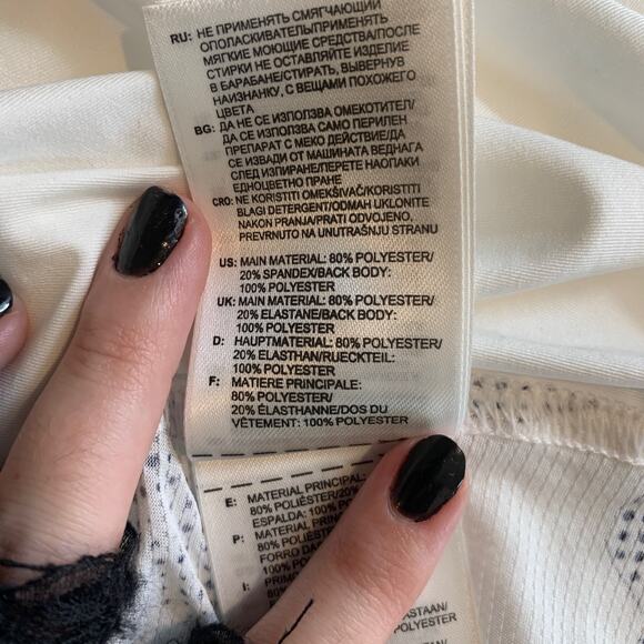 Adidas Stella McCartney Tank Top Womens XS Extra Small White Black AdiZero Print - Picture 9 of 13